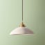 Bill ceramic pendant shade in Stone