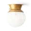 regular Barrow IP44 flush ceiling light in antiqued brass