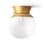 regular Barrow IP44 flush ceiling light in antiqued brass