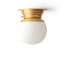 smaller Barrow IP44 flush ceiling light in antiqued brass
