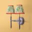 Double Twiglet wall fitting in aluminium and brass