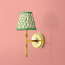 Single Chukka Wall fitting in antiqued brass