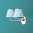 double insignia wall fitting in antique silver