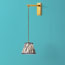 Swinger wall fitting in antiqued brass