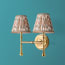 Double Parker wall fitting in antique brass