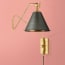 Cooper Wall Fitting in Antique Brass