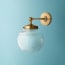 Elbow wall fitting IP44 in antique brass