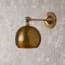Elbow wall fitting IP44 in antique brass