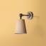 Mini elbow wall fitting IP44 in antique bronze