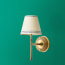 Single Raymond wall fitting in antique brass