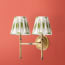 Double Raymond wall fitting in antique brass