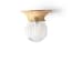 smaller Cora flush ceiling light in brass
