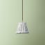 18cm pendant bloomer shade in blue ticking linen
