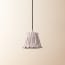 18cm pendant bloomer shade in rust ticking linen