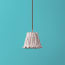 18cm pendant bloomer shade in rust ticking linen