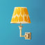 Edmund rechargeable wall fitting in brass