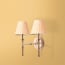 Double Chukka rechargeable wall fitting in antique brass