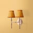 Double Chukka rechargeable wall fitting in antique brass
