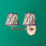 Double Insignia rechargeable wall fitting in antique brass