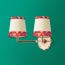 Double Insignia rechargeable wall fitting in antique brass