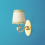 Tagliatelle rechargeable wall fitting in antique brass
