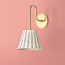 Abigail rechargeable wall fitting in antique brass