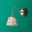 Drake rechargeable wall fitting in wood and brass