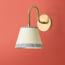 Quingo rechargeable wall fitting in brass