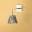 Stevie rechargeable wall fitting in antique silver