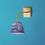 Stevie rechargeable wall fitting in antique brass