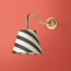 Swan Neck rechargeable wall fitting in antique brass