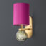 Tiddly Pomme wall fitting in brass and green glass