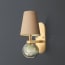 Tiddly Pomme wall fitting in brass and green glass