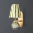 Tiddly Pomme wall fitting in brass and green glass