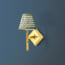 Single Astor wall fitting in antiqued brass