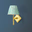 Single Astor wall fitting in antiqued brass
