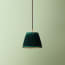 18cm Straight empire pendant shade in Emerald Silk Velvet