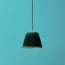 18cm Straight empire pendant shade in Emerald Silk Velvet