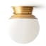 larger Barrow IP44 flush ceiling light in antiqued brass