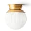 larger Barrow IP44 flush ceiling light in antiqued brass