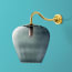 IP44 Swan neck wall fitting in antique brass