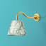 IP44 Swan neck wall fitting in antique brass