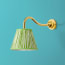 IP44 Swan neck wall fitting in antique brass