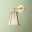 Elbow wall fitting IP44 in antique brass