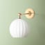 Elbow wall fitting IP44 in antique brass