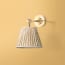 Mini elbow wall fitting IP44 in antique brass