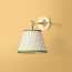 Mini elbow wall fitting IP44 in antique brass