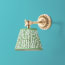 Rose wall fitting IP44 rated in antique brass