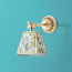 Rose wall fitting IP44 rated in antique brass