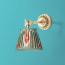 Rose wall fitting IP44 rated in antique brass